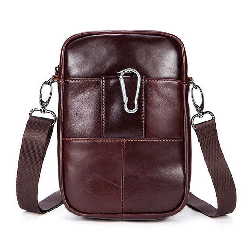 Kvinner Ekte Skinn Fritids Business Vintage Crossbody Bag