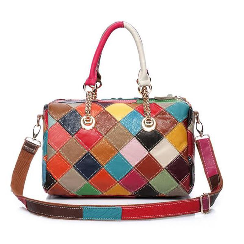 Kvinner Elegant Blomstrete Patchwork Crossbody Veske Håndveske