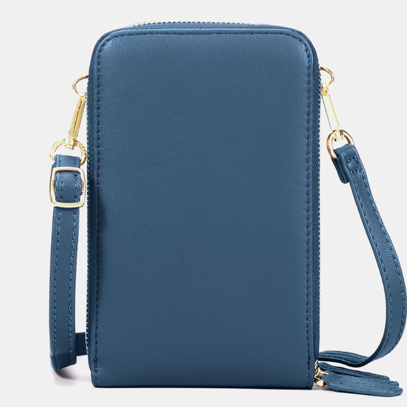 Kvinner Faux Leather Ladies Mountain Treetop Med Trykk Veske 6.3 Tommers Telefonveske Crossbody Veske