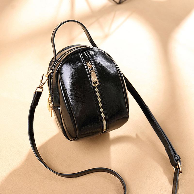 Kvinner Faux Leather Wild Crossbody Veske Mote Shell Veske