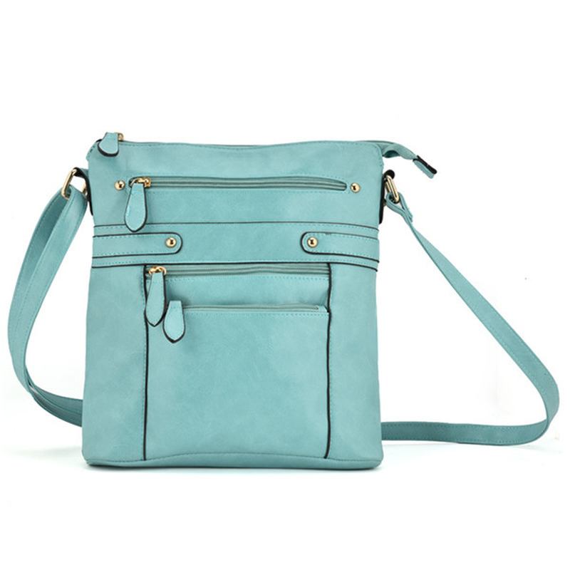 Kvinner Flerlags Glidelåslommer Messenger-vesker Uformelle Skuldervesker Crossbody-vesker