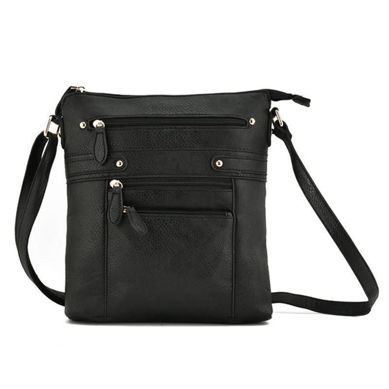 Kvinner Flerlags Glidelåslommer Messenger-vesker Uformelle Skuldervesker Crossbody-vesker