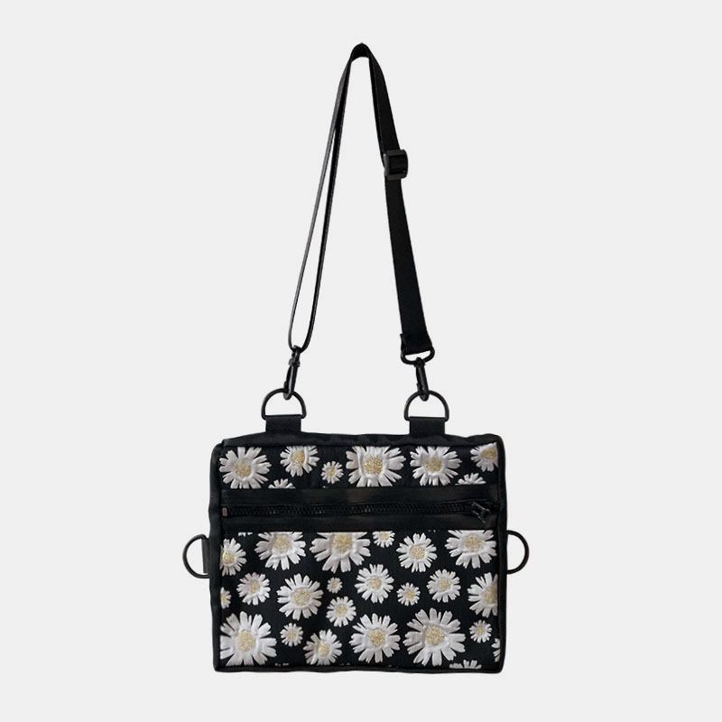 Kvinner Fritids Blomstrete Nylon Crossbody Veske Skulderveske