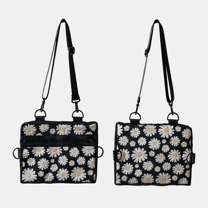 Kvinner Fritids Blomstrete Nylon Crossbody Veske Skulderveske