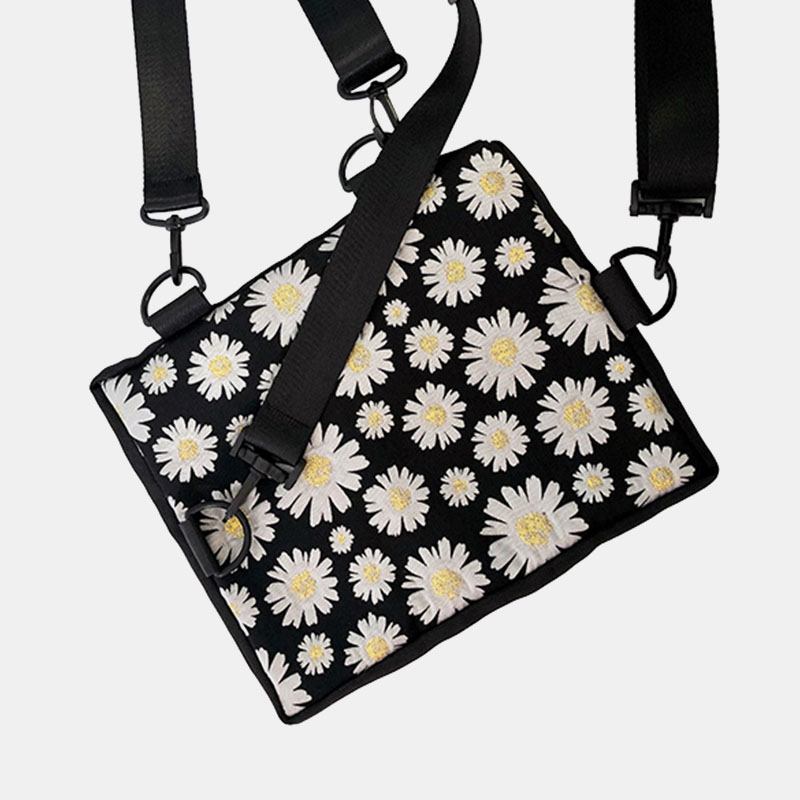 Kvinner Fritids Blomstrete Nylon Crossbody Veske Skulderveske