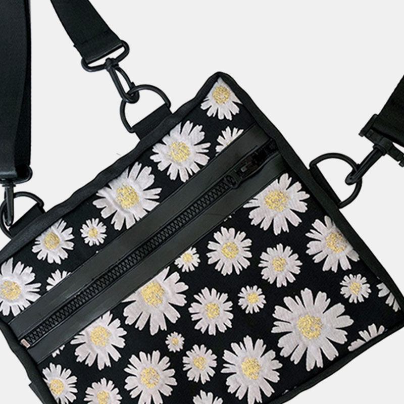 Kvinner Fritids Blomstrete Nylon Crossbody Veske Skulderveske