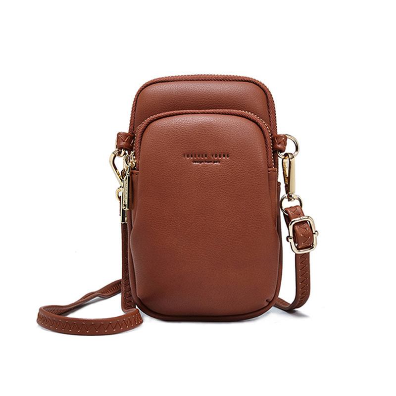 Kvinner Fritids Crossbody Veske Solid Telefonveske Skulderveske