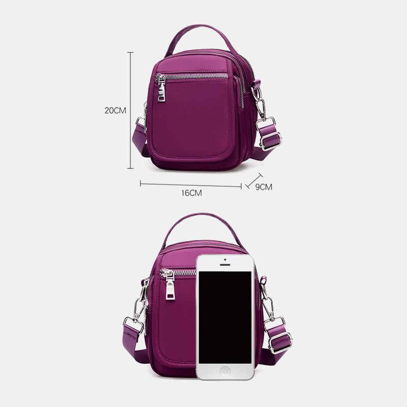 Kvinner Mini Liten Lett Vanntett Skulderveske Crossbody Veske Telefonveske