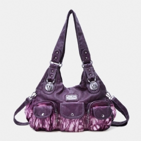 Kvinner Multi-pocket Crossbody Veske Tie Dye Skulderveske