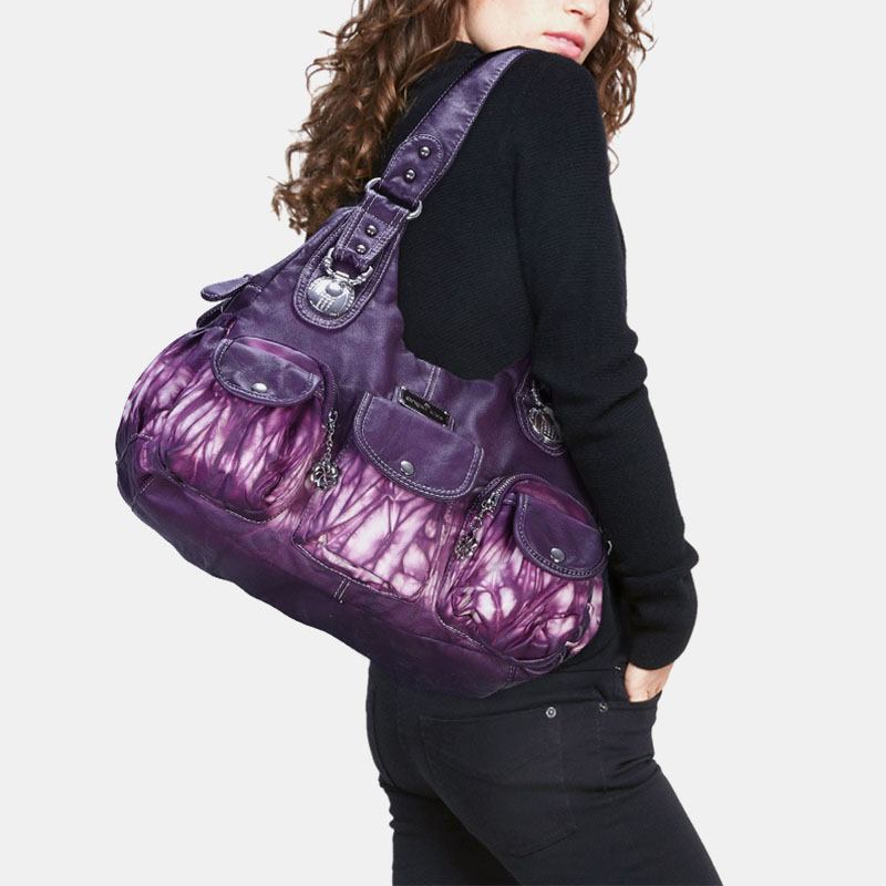 Kvinner Multi-pocket Crossbody Veske Tie Dye Skulderveske