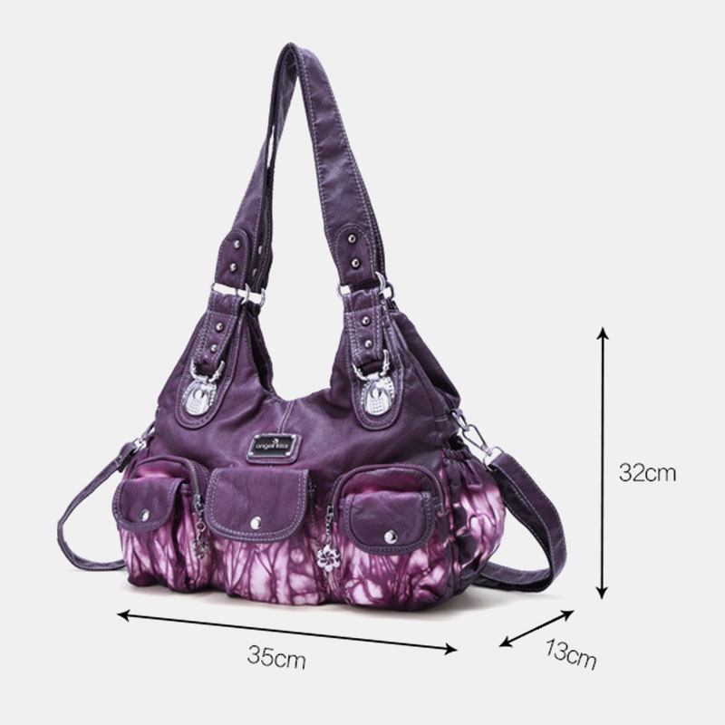 Kvinner Multi-pocket Crossbody Veske Tie Dye Skulderveske