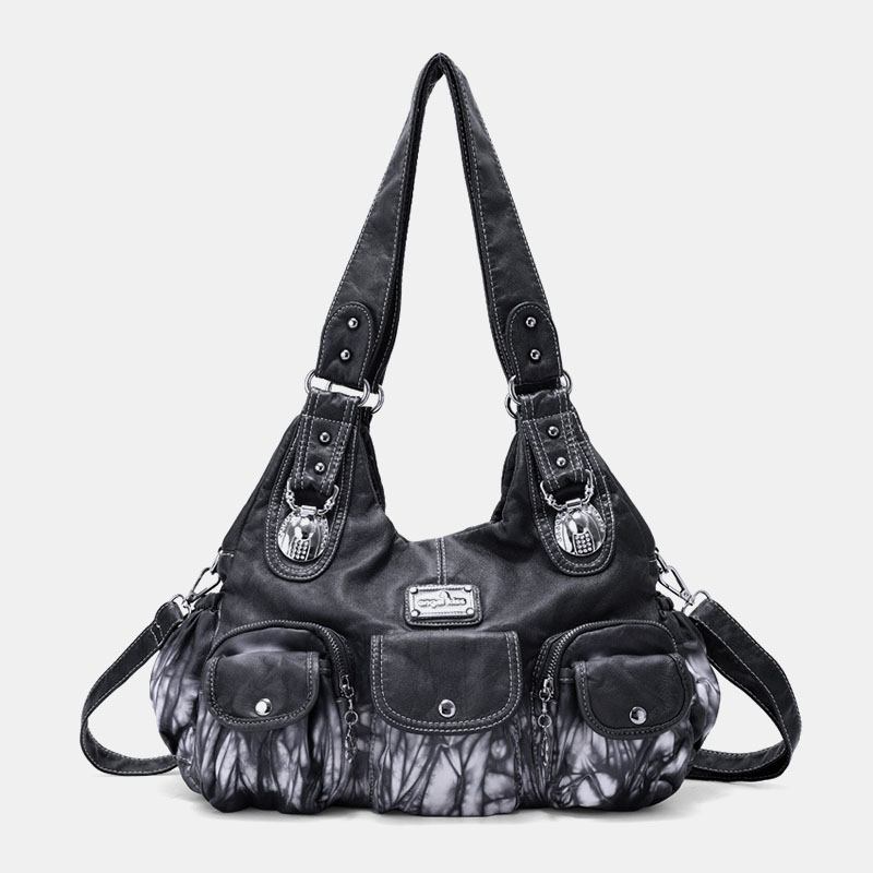 Kvinner Multi-pocket Crossbody Veske Tie Dye Skulderveske