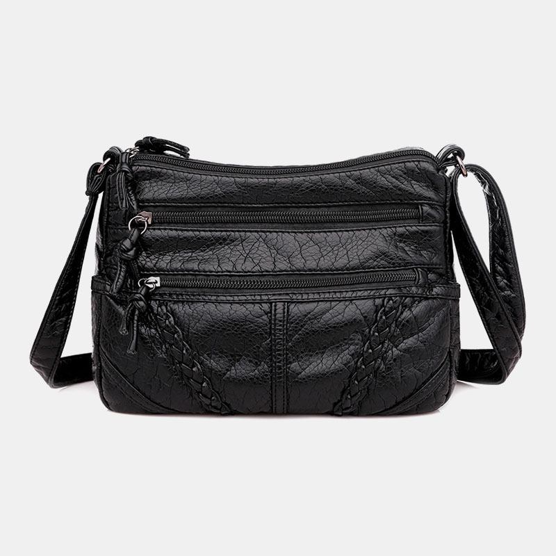 Kvinner Multi-pocket Middelaldrende Vintage Crossbody Veske Skulderveske