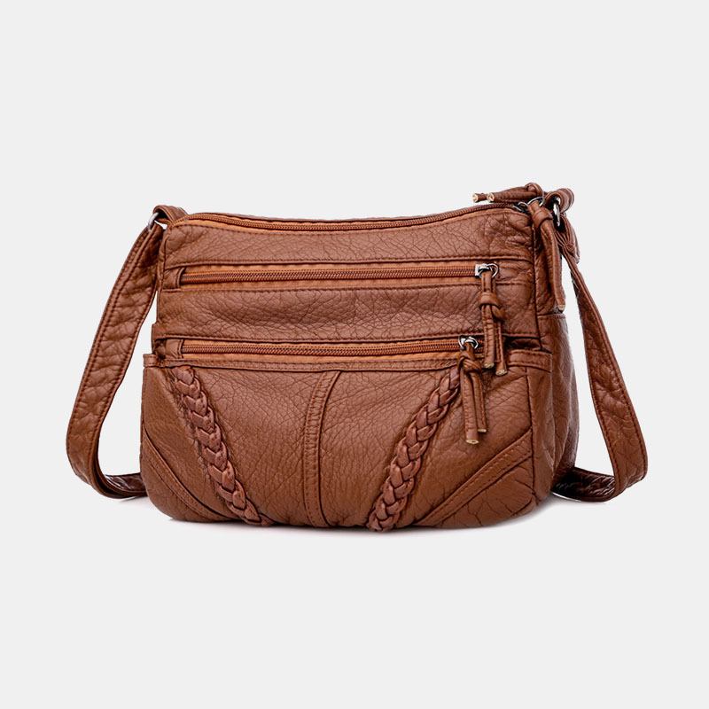 Kvinner Multi-pocket Middelaldrende Vintage Crossbody Veske Skulderveske