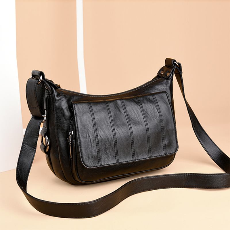 Kvinner Mykt Skinn Fritid Crossbody-vesker Messenger-vesker