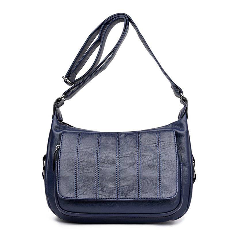 Kvinner Mykt Skinn Fritid Crossbody-vesker Messenger-vesker