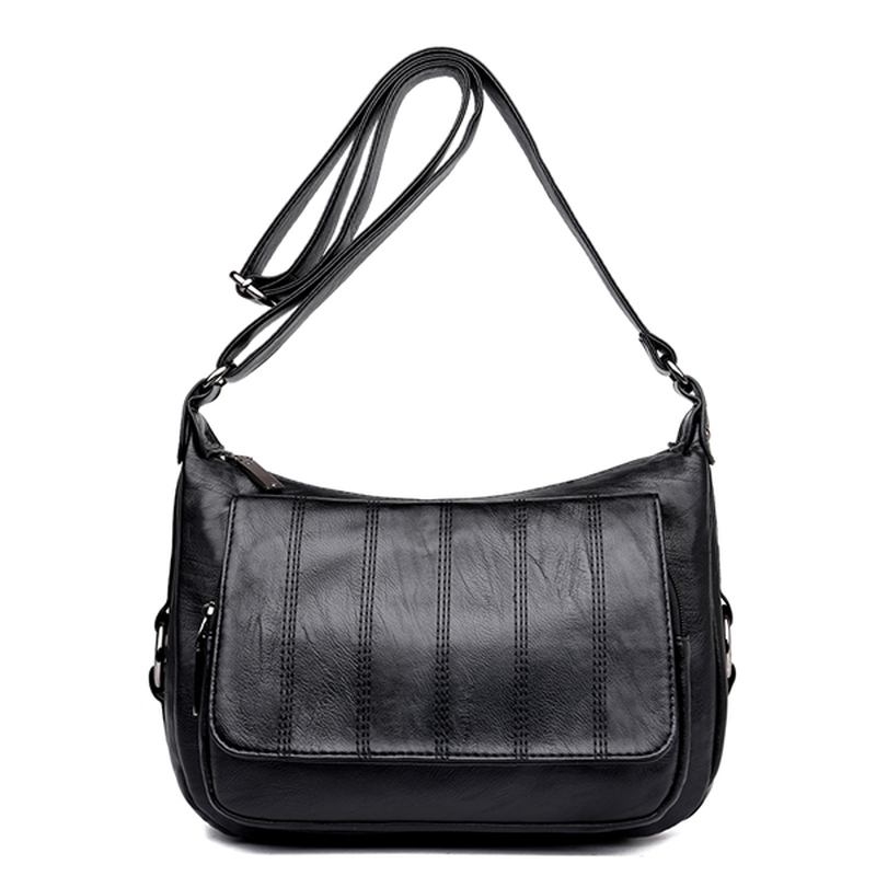 Kvinner Mykt Skinn Fritid Crossbody-vesker Messenger-vesker