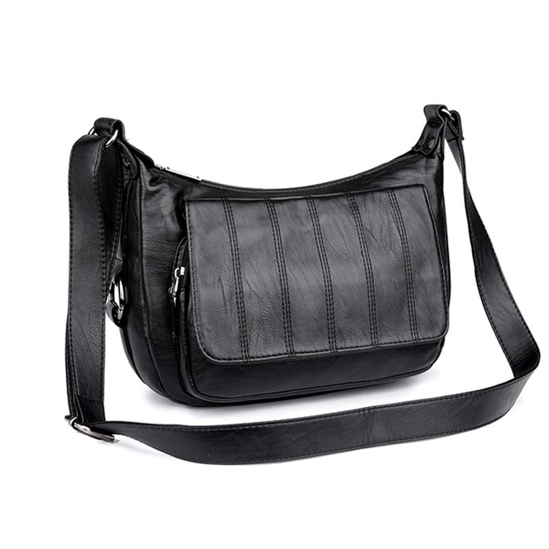 Kvinner Mykt Skinn Fritid Crossbody-vesker Messenger-vesker