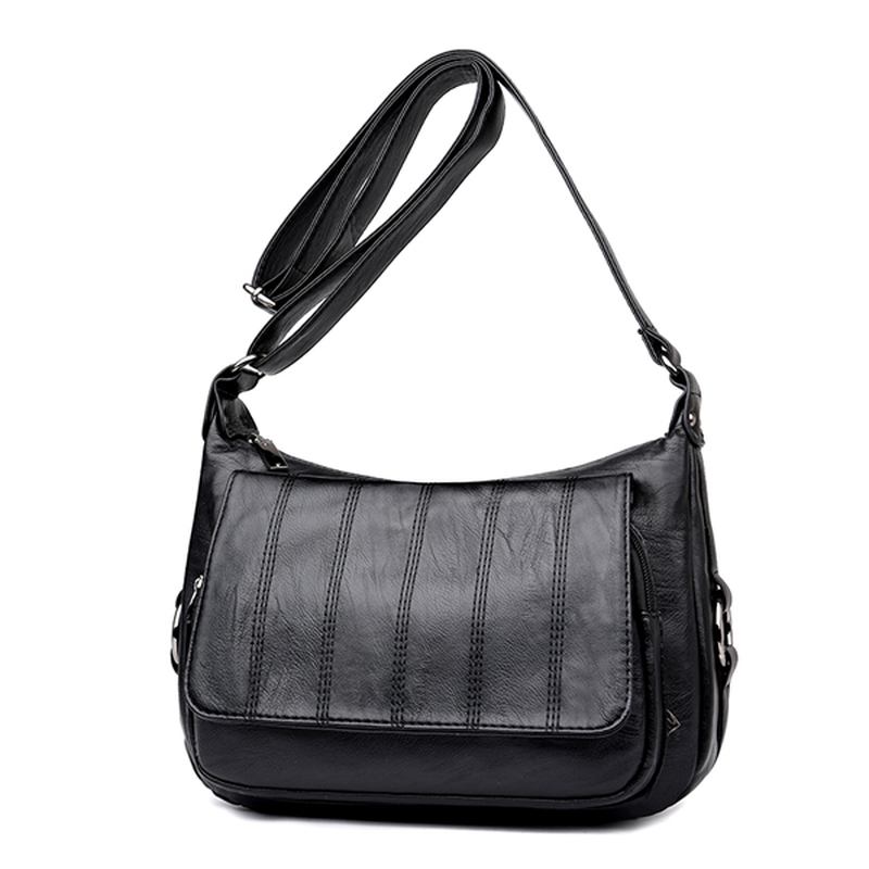 Kvinner Mykt Skinn Fritid Crossbody-vesker Messenger-vesker