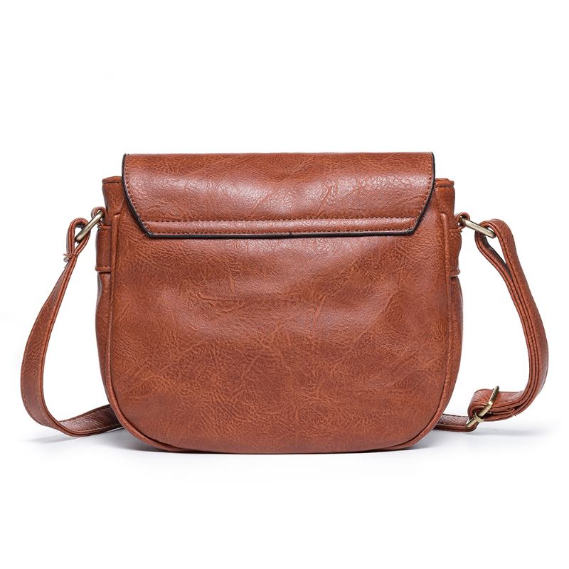 Kvinner National Pu Leather Brodery Crossbody Veske