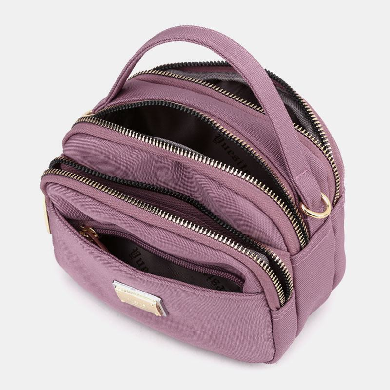 Kvinner Oxford Multi-layer Glidelås Lomme Crossbody Veske Wild Vanntett Skulderveske Med Stor Kapasitet