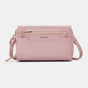 Kvinner Pu 6.3 Tommers Telefon Solid Crossbody Veske Telefonveske Lommebok