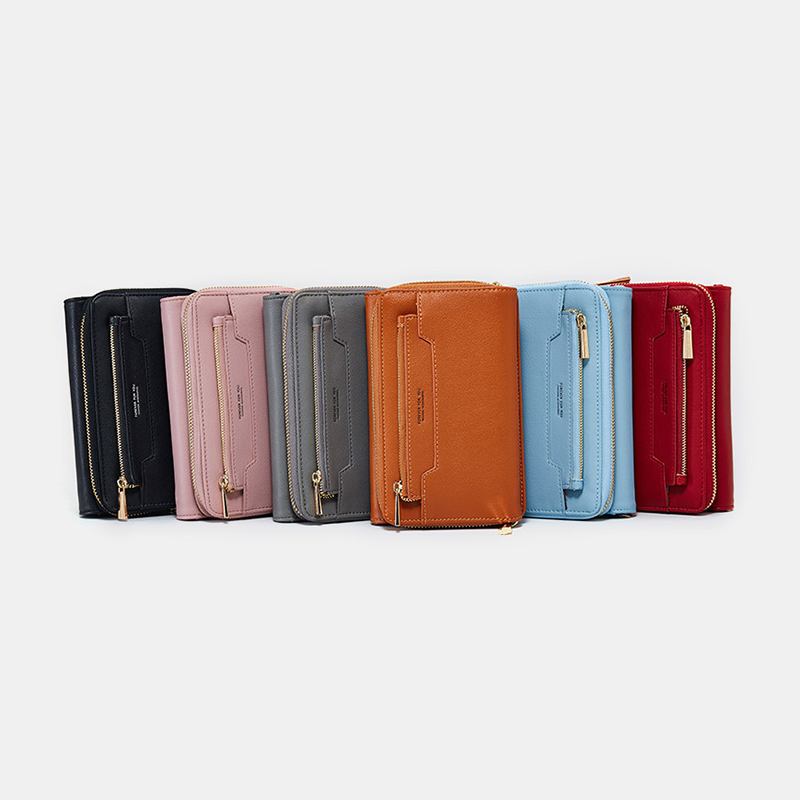 Kvinner Pu 6.3 Tommers Telefon Solid Crossbody Veske Telefonveske Lommebok