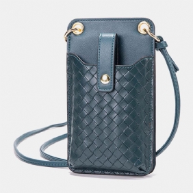 Kvinner Pu-skinn Anti-tyveri Multi-card Slot Kortholder 6.5 Tommers Telefonveske Crossbody Veske Skulderveske