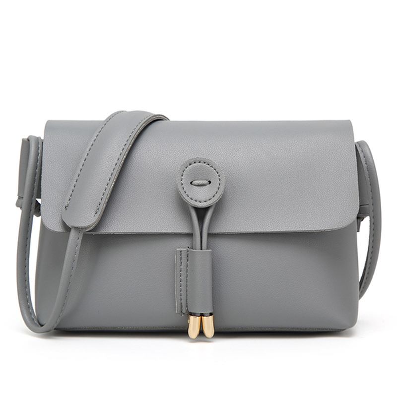 Kvinner Pu-skinn Hasp Skuldervesker Vintage Flap Crossbody-vesker Messenger-vesker