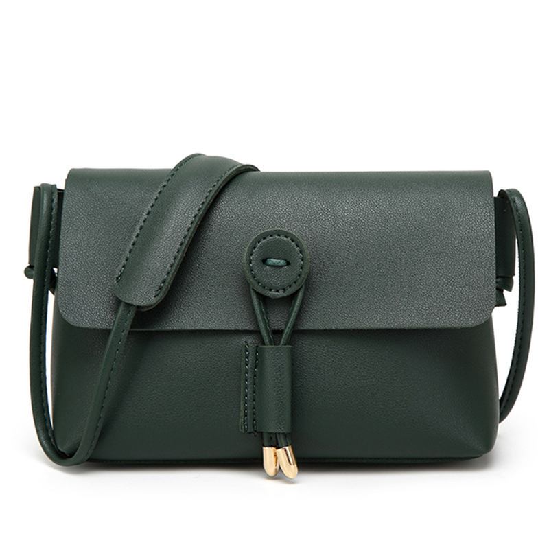 Kvinner Pu-skinn Hasp Skuldervesker Vintage Flap Crossbody-vesker Messenger-vesker