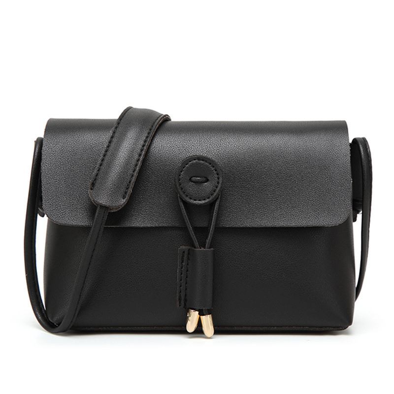 Kvinner Pu-skinn Hasp Skuldervesker Vintage Flap Crossbody-vesker Messenger-vesker