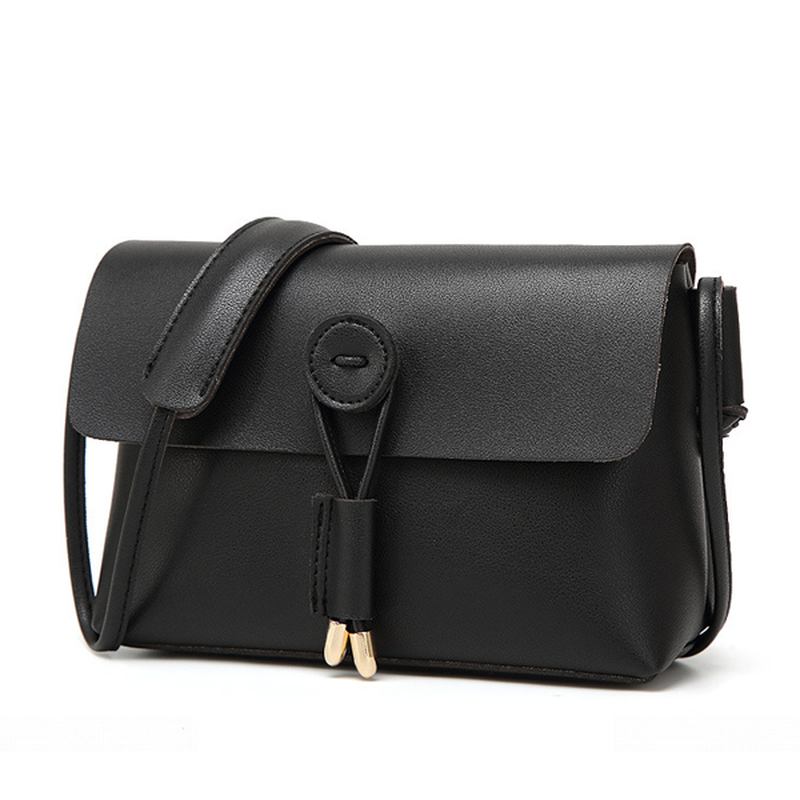 Kvinner Pu-skinn Hasp Skuldervesker Vintage Flap Crossbody-vesker Messenger-vesker