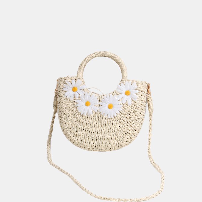 Kvinner Reiser Sommer Strand Strå Håndveske Crossbody Veske Skulderveske