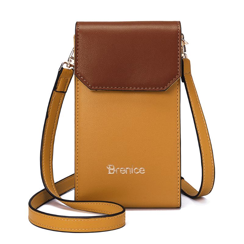 Kvinner Solid Flap Card Veske Telefon Veske Crossbody Veske