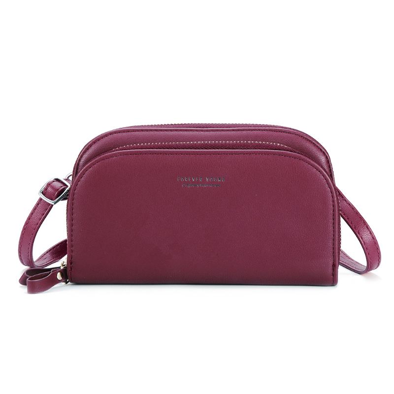 Pierre Loues Kvinner Solid 8 Card Slot Card Veske Multi-slot Phone Veske Leisure Crossbody Veske