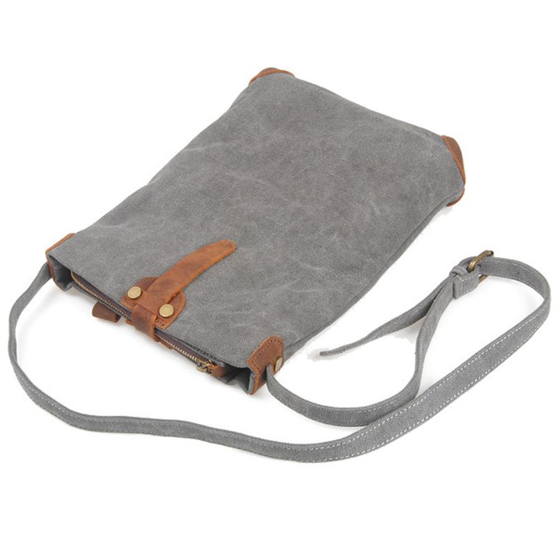 Retro Lerret Messenger-vesker I Ekte Skinn Uformelle Skuldervesker Crossbody-vesker