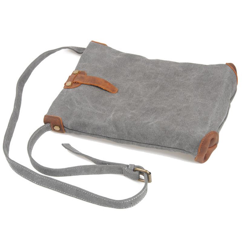 Retro Lerret Messenger-vesker I Ekte Skinn Uformelle Skuldervesker Crossbody-vesker