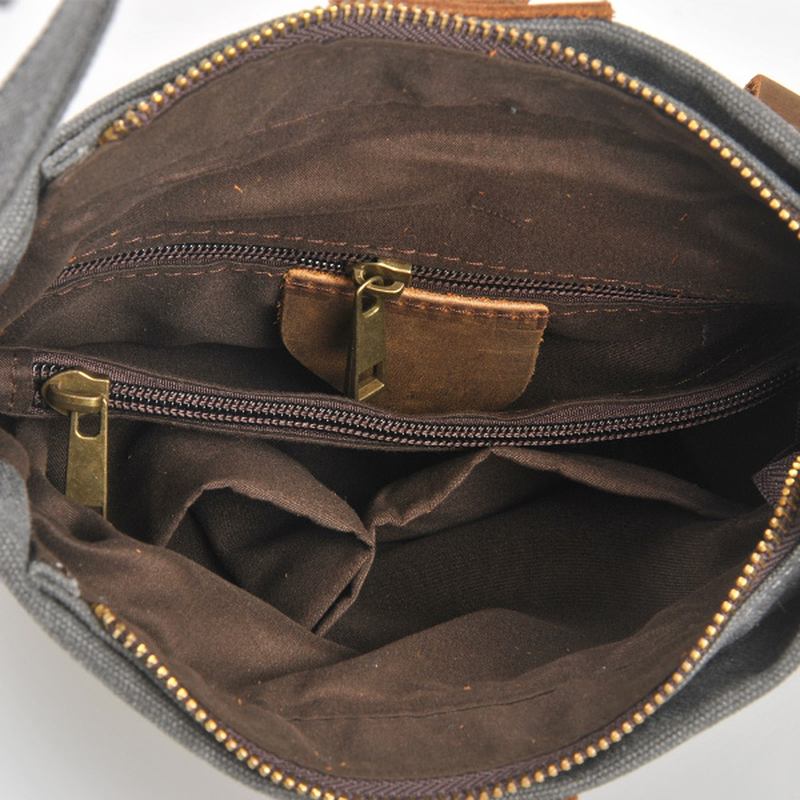 Retro Lerret Messenger-vesker I Ekte Skinn Uformelle Skuldervesker Crossbody-vesker