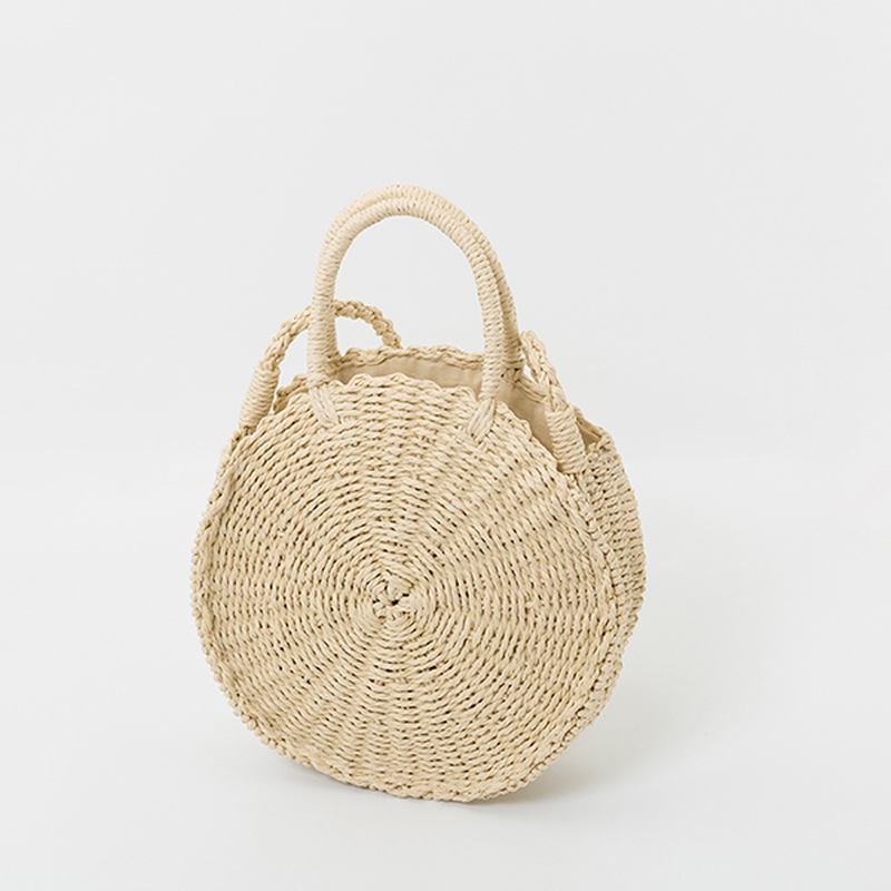 Runde Stråvesker Sommer Beach Bags Crossbody-veske