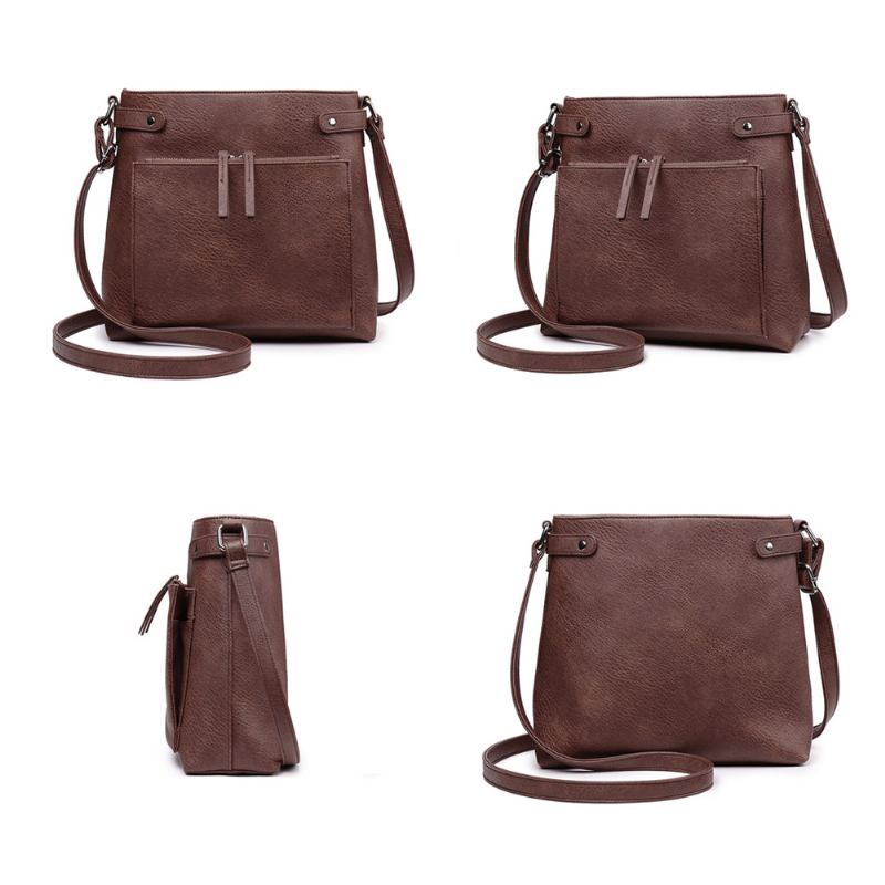 Solid Kortholder For Kvinner Multifunksjon Crossbody Bag