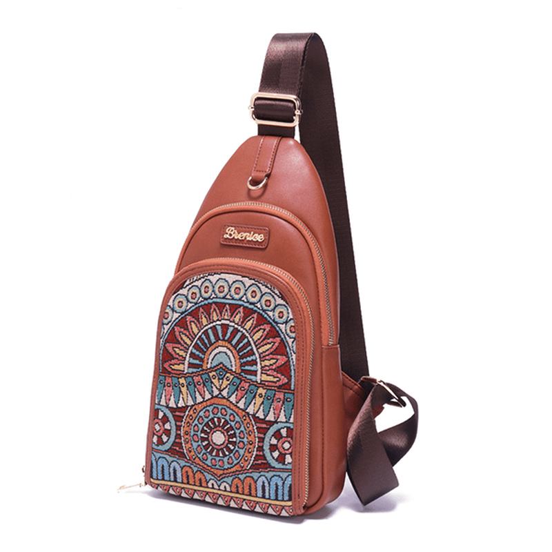 Vintage Broderi Brystvesker Crossbody Vesker