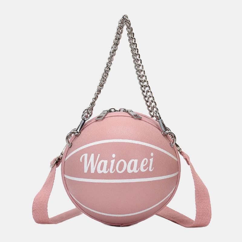 Wonmen Unik Design Basketball Look Ensfarget Håndveske Mote Justerbar Skulderveske Cross Body Veske