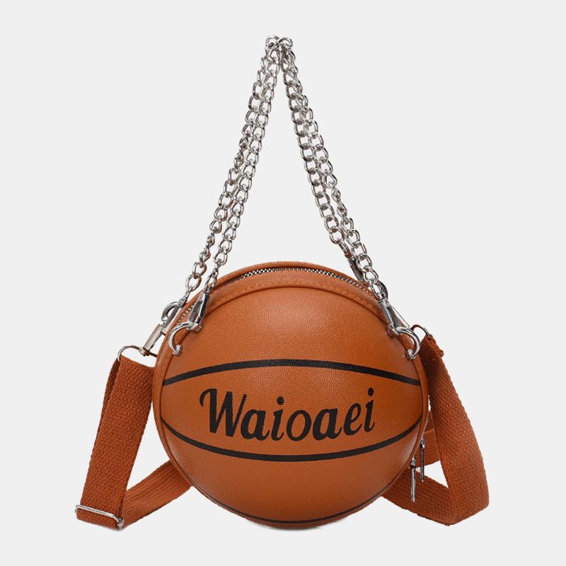 Wonmen Unik Design Basketball Look Ensfarget Håndveske Mote Justerbar Skulderveske Cross Body Veske