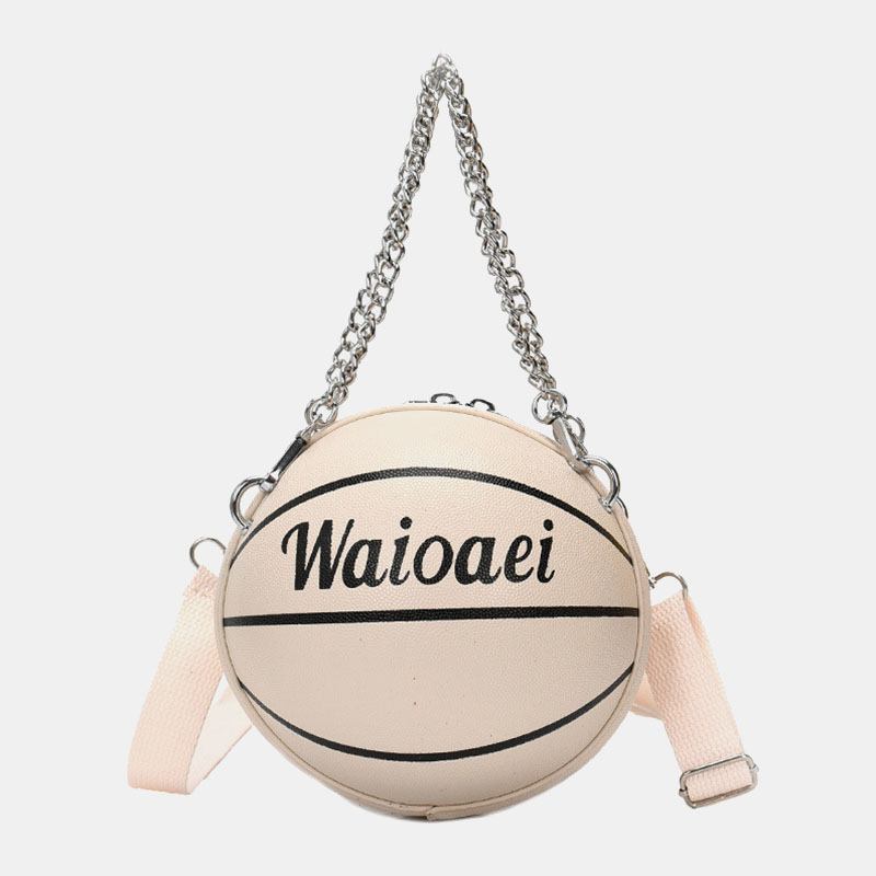 Wonmen Unik Design Basketball Look Ensfarget Håndveske Mote Justerbar Skulderveske Cross Body Veske